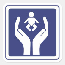 baby care sign sticker