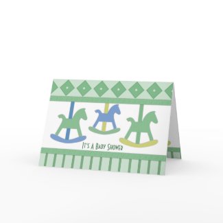 Baby Carousel Collection Baby Shower Card card