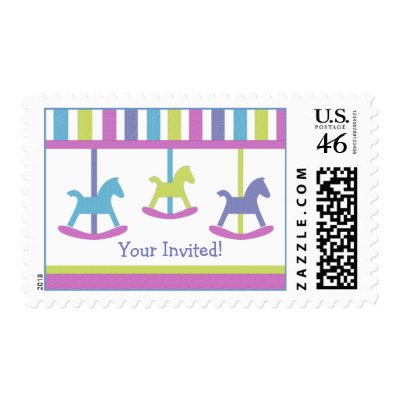 Baby Carousel Collection Postage Stamps by SayItNow