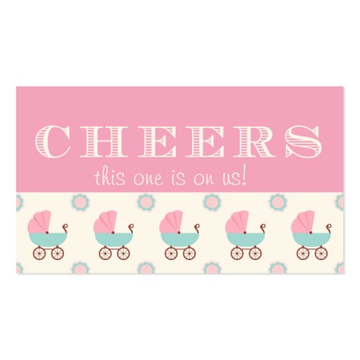 Baby Carriage Baby Shower Drink Ticket Business Card