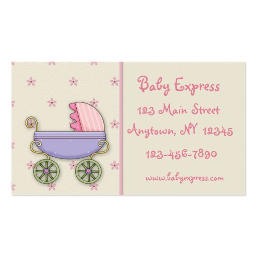 Baby Carriage Business Card (front side)