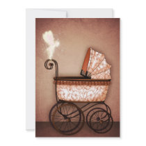 Baby Carriage Custom Invites