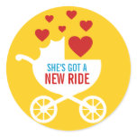Baby Carriage New Ride Shower Gift stickers