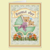 Baby Carriage Twins cards
