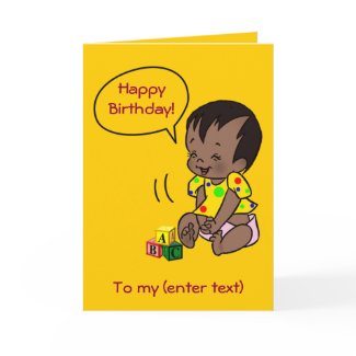 Baby Cartoon Birthday Party to Personalise card