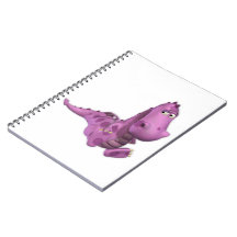 Baby Cartoon Dragons: Smoky Spiral Notebooks