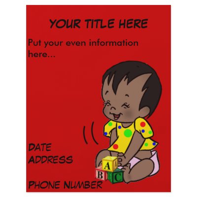 Baby Cartoon to Personalize - Flyer by TastefulDesigns