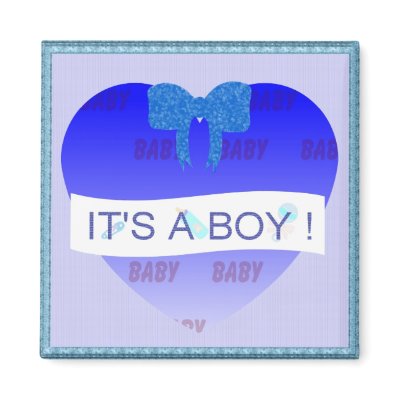 BABY CELEBRATION - IT'S A BOY ! REFRIGERATOR MAGNET by Shoparama