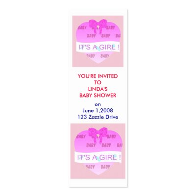 BABY CELEBRATION - IT'S A GIRL ! BUSINESS CARD by Shoparama