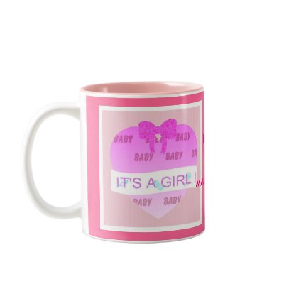BABY CELEBRATION - IT'S A GIRL ! MUGS by Shoparama