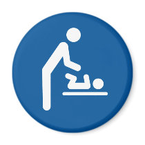 Baby changing station symbol magnet
