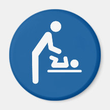 Baby changing station symbol magnet