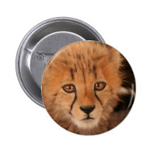 Baby Cheetah Round Pin