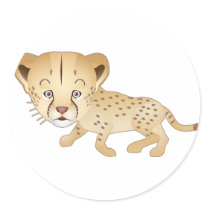 Baby Cheetah stickers by Jungleshoppe Baby Cheetah stickers