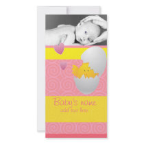 Baby Chick Announcement Photo Greeting Card