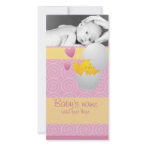 Baby Chick Announcement Custom Photo Card