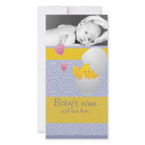 Baby Chick Announcement Photo Card