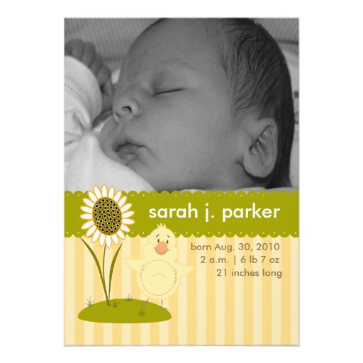 Baby Chick Birth Announcements