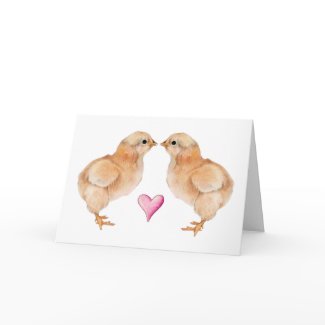 Baby Chick Love Card card