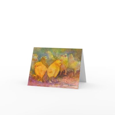 Baby Chicks notecard by DebraLeeBaldwin