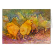 Baby Chicks notecard
