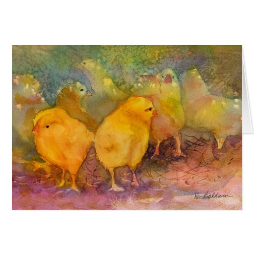 Baby Chicks notecard