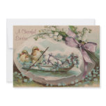 Baby Chicks Rowing Easter Invitation