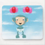 baby chimp with balloons mouse pad