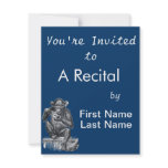 Baby chimpanzee monkey vintage drawing invitations