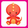 Baby Chinese Dragon Square Stickers Baby Chinese Dragon Square Stickers