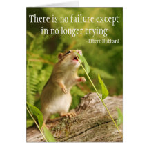 Baby Chipmunk Try Quote Card