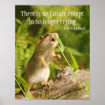 Baby Chipmunk Try Quote Print