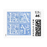 Baby Classic Blue Postage Stamps