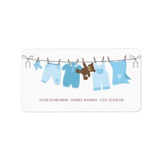 Baby Clothes Address Labels label