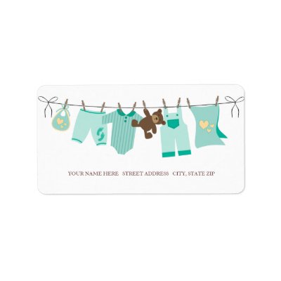 Baby Clothes Address Labels by noteworthy