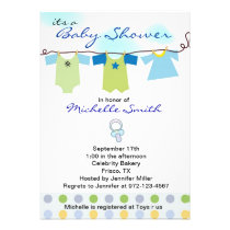 baby clothes line baby shower invitation invitations