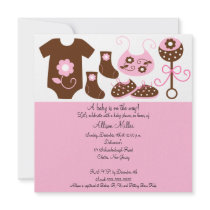 Baby Clothing Girl Baby Shower Invitation by celebrateitinvites Baby Clothing Girl Baby Shower Invitation