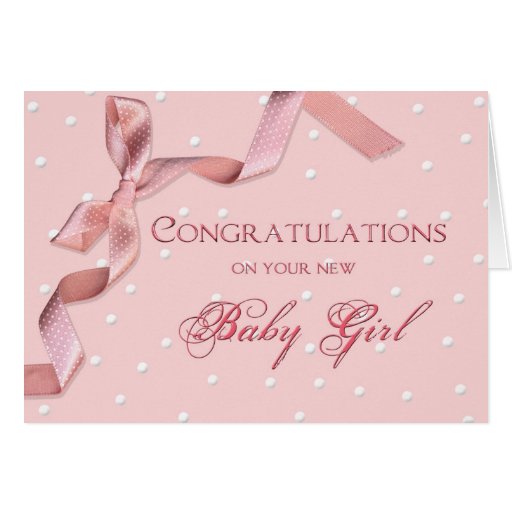 Baby Congratulations Baby Girl Greeting Card Zazzle