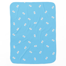 Baby Cookie Monster Face Shape Pattern Swaddle Blanket