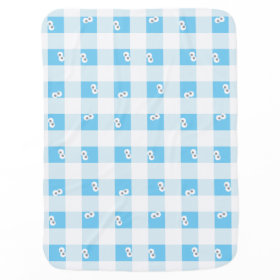 Baby Cookie Monster Plaid Pattern Receiving Blankets
