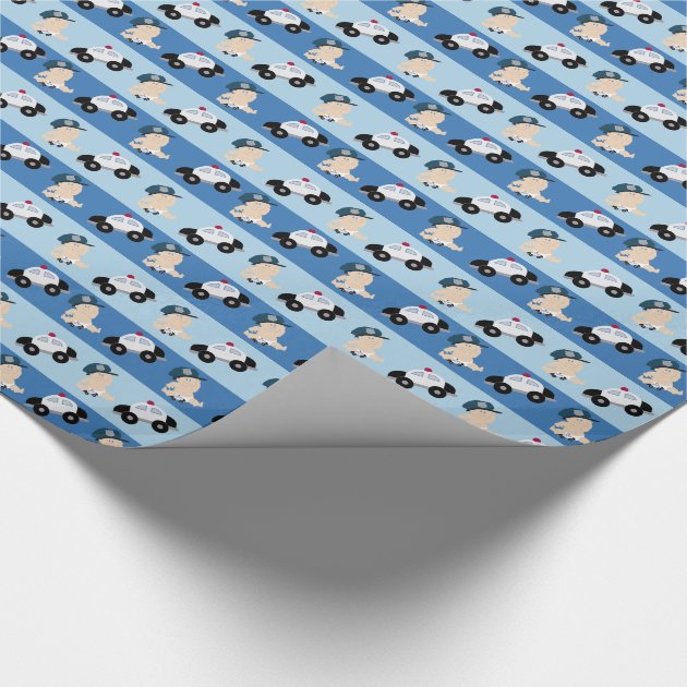Baby Cop Police Officer Wrapping Paper 4/4