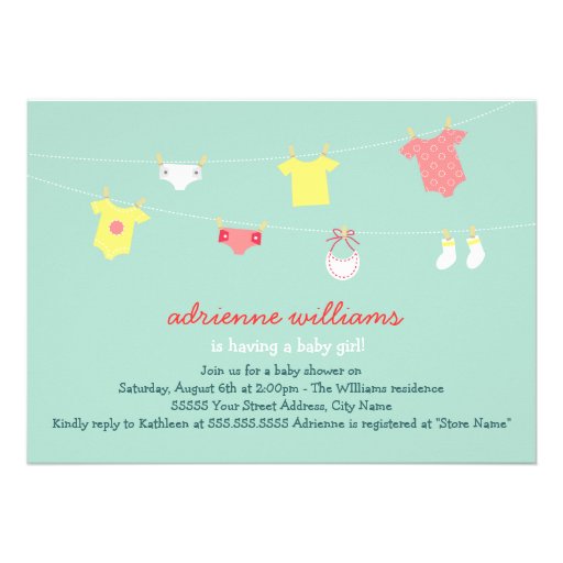 Baby Couture Baby Shower Invite