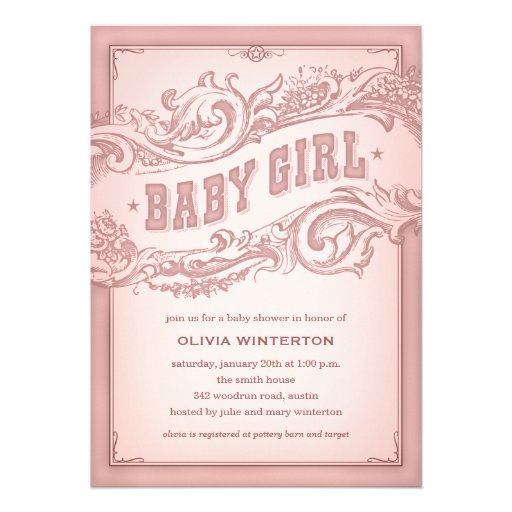 Baby Cowgirl Shower Invitations