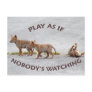 Baby Coyotes Playing Post Card