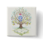 Baby Cradle in A Tree of Hearts and Love Pins