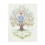 Baby Cradle in A Tree of Hearts and Love Post Card