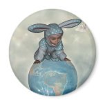 Baby crawl bunnies save the earth 1 fridge magnet
