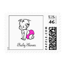 baby-crawling-clip-art, Baby Showe... - Customized postage