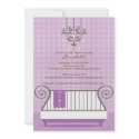 Baby Crib Baby Shower Invitation Chic Girl Purple invitation