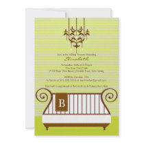 Baby Crib Baby Shower Invitation Chic Neutral